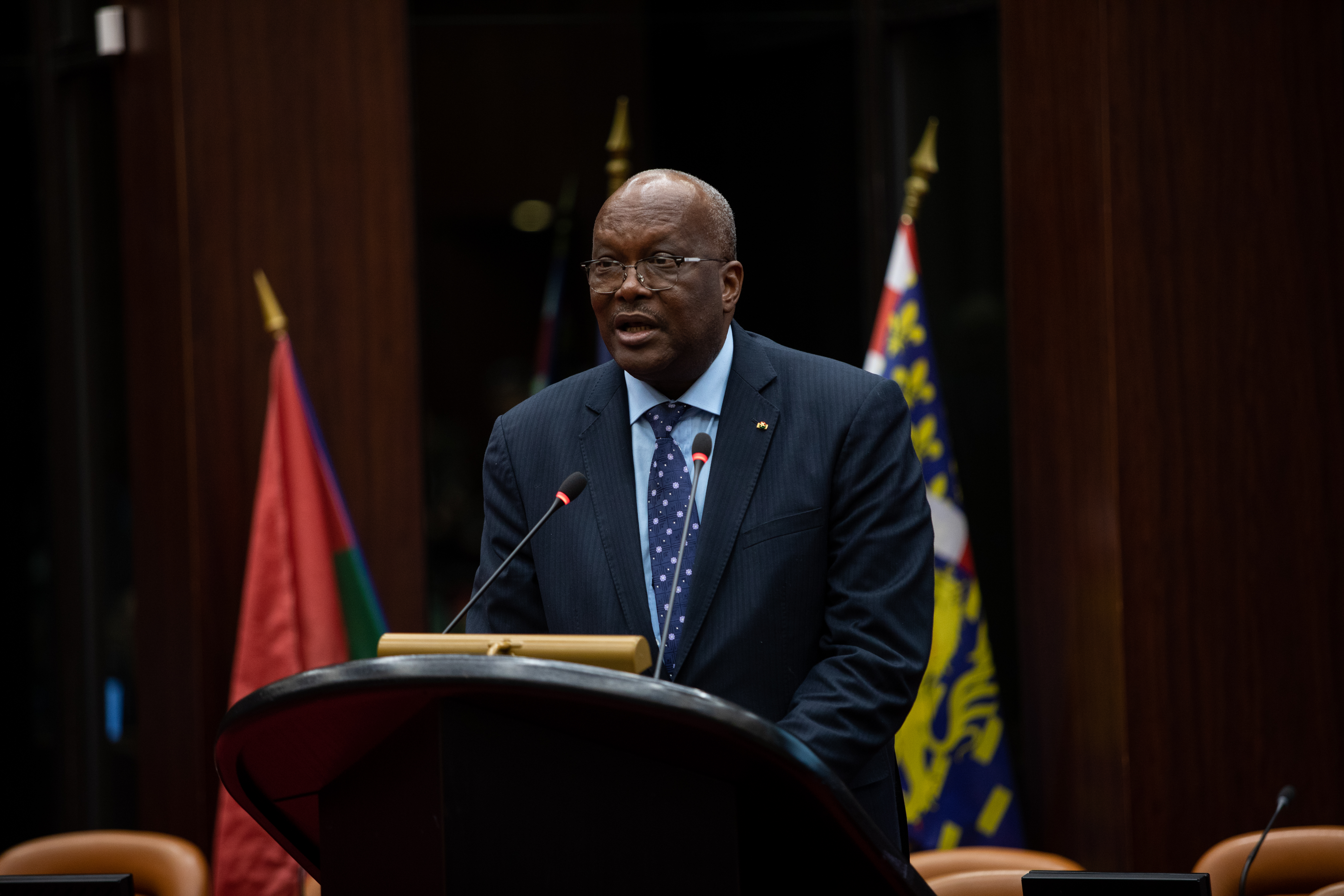 Christian Kabore, président du Burkina Faso, Dijon, mardi 18 décembre 2018 - Crédit photo Vincent Arbelet
