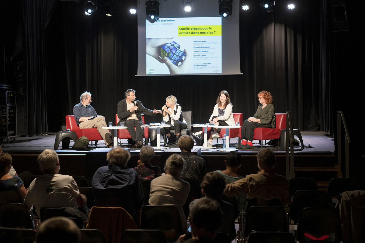 En clôture du festival, trois grands débats sur le changement, la nature et la santé ont réuni des experts nationaux et régionaux à La Rodia de Besançon. © Photo Michel Joly En clôture du festival, trois grands débats sur le changement, la nature et la santé ont réuni des experts nationaux et régionaux à La Rodia de Besançon. © Photo Michel Joly
