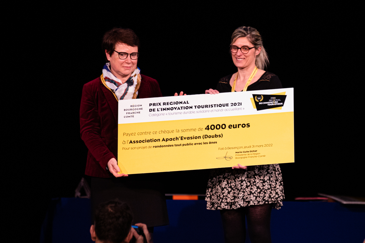 L'association Apach’Evasion (Métabief – 25), prix régional de l’innovation touristique 2022, catégorie « tourisme durable - Photo Région Bourgogne-Franche-Comté