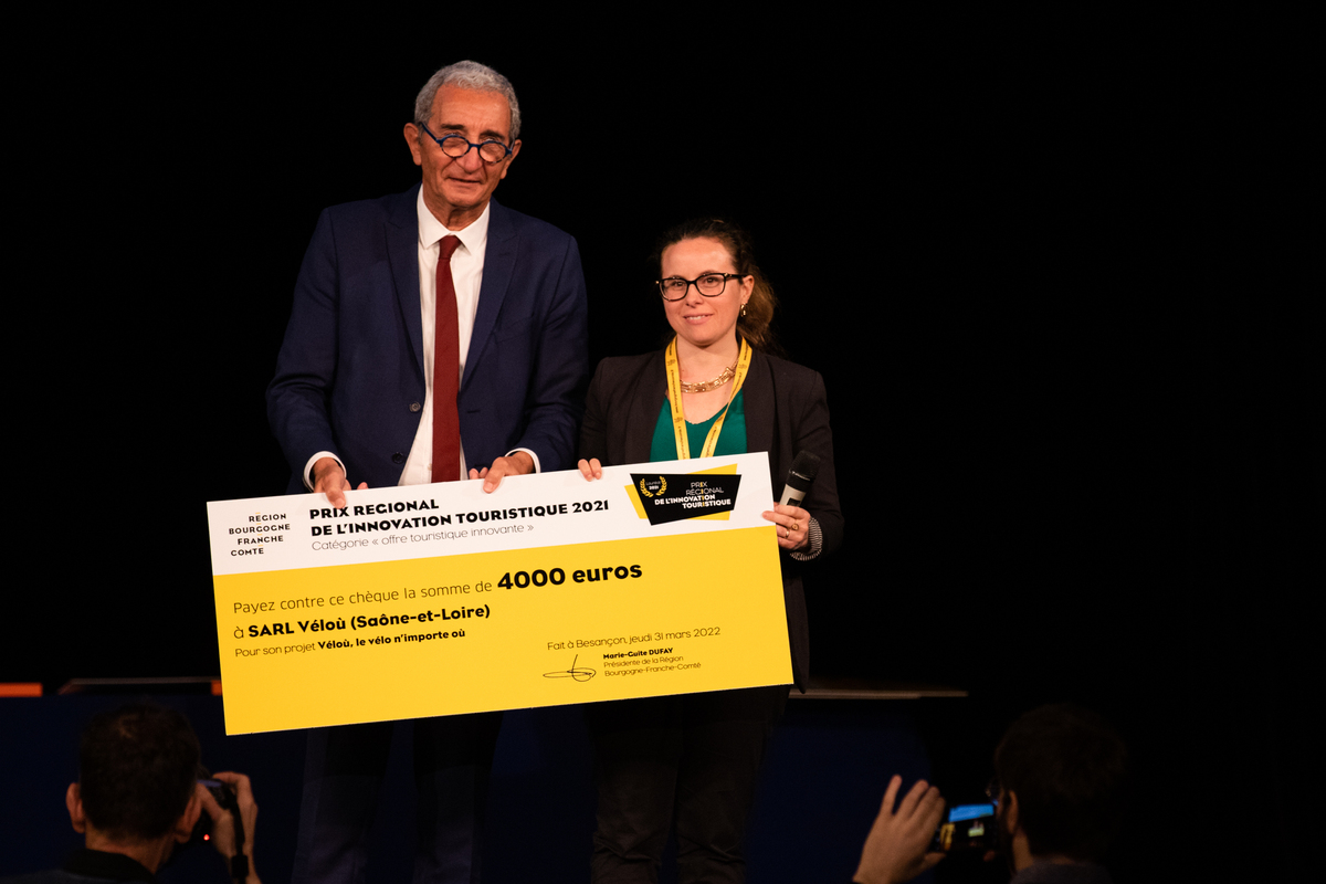 La SARL Véloù (Saint-Gervais-en-Vallières – 71), prix régional de l’innovation touristique 2022, catégorie « offre touristique innovante » - Photo Région Bourgogne-Franche-Comté