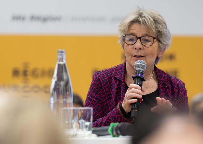 Marie-Guite Dufay, au lancement de la COP Bourgogne-Franche-Comté, le 13 décembre 2023 à Dijon - Photo  Xavier Ducordeaux