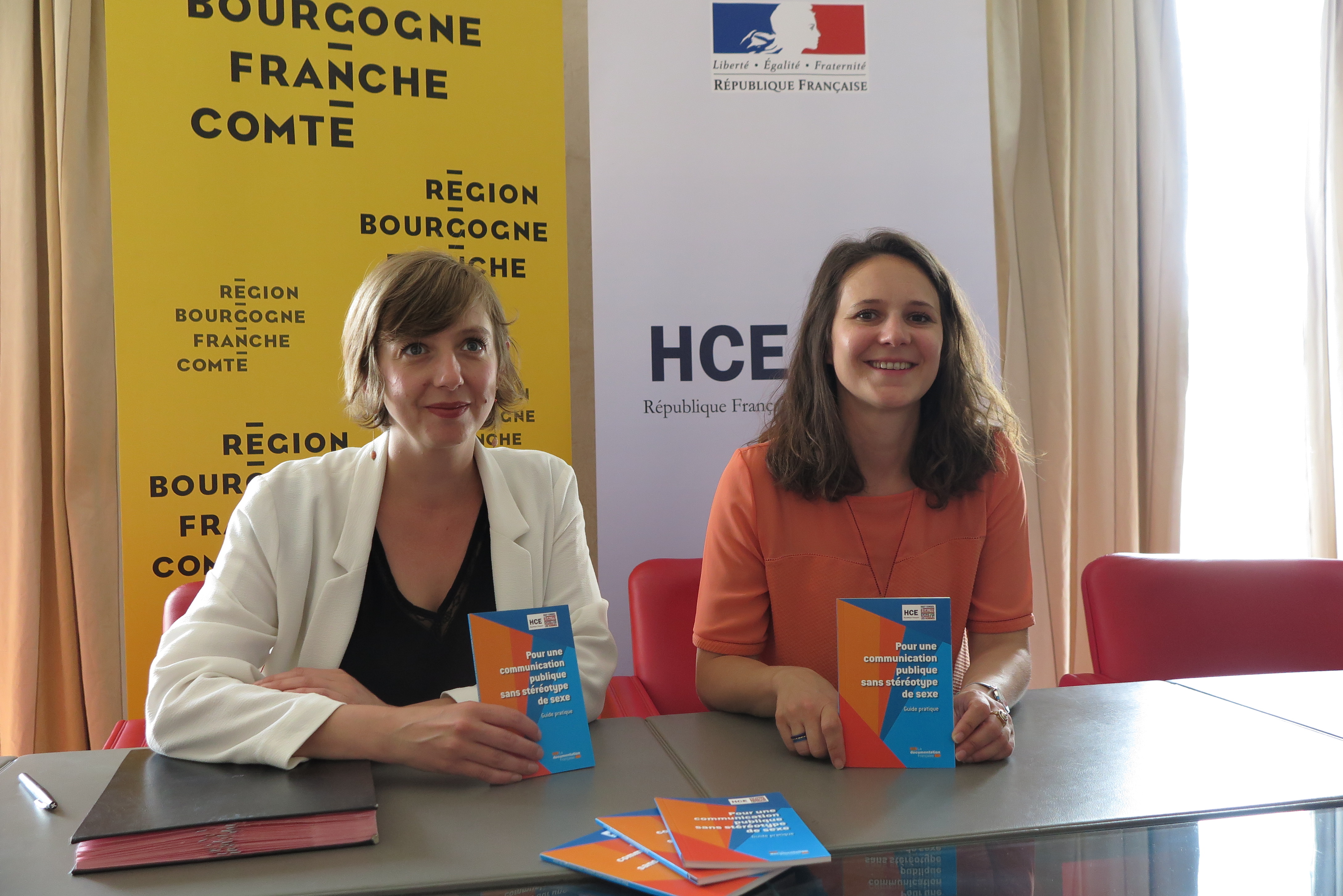 Laetitia Martinez, vice-présidente de la Région Bourgogne-Franche-Comté en charge de l’égalité, et Claire Guiraud, secrétaire générale du Haut Conseil à l’égalité entre les femmes et les hommes (HCE) - Photo DR