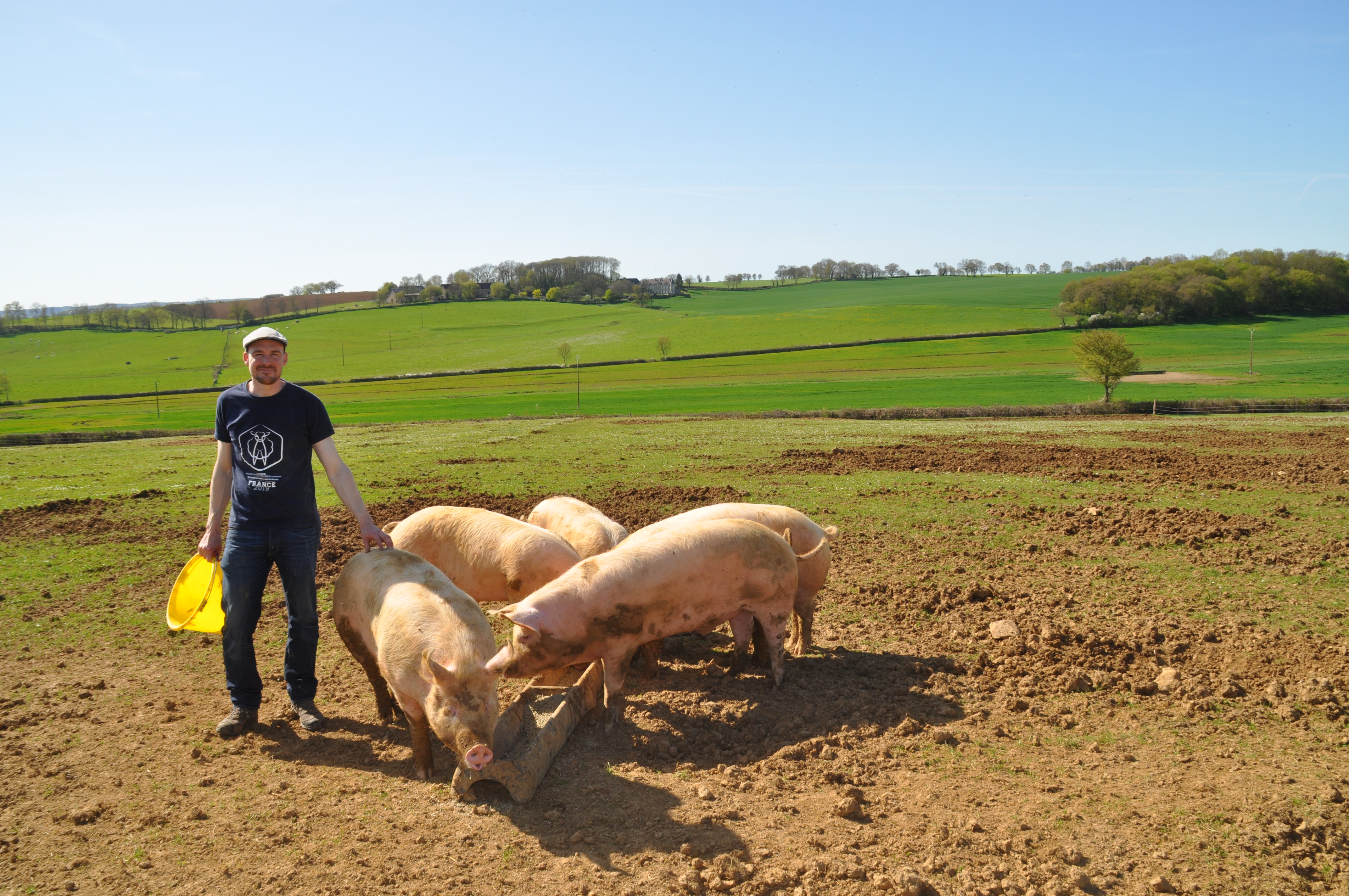 Samuel Delobbe, éleveur de porcs plein air bio à Achun (58) - Photo DR