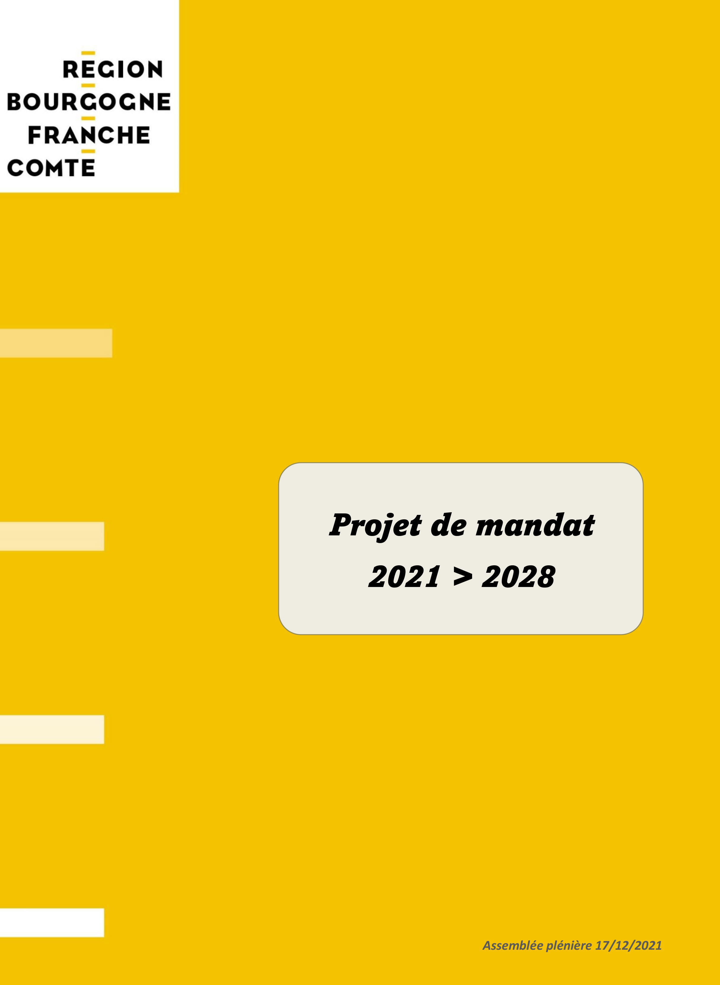 Projet de mandat 2021-2028