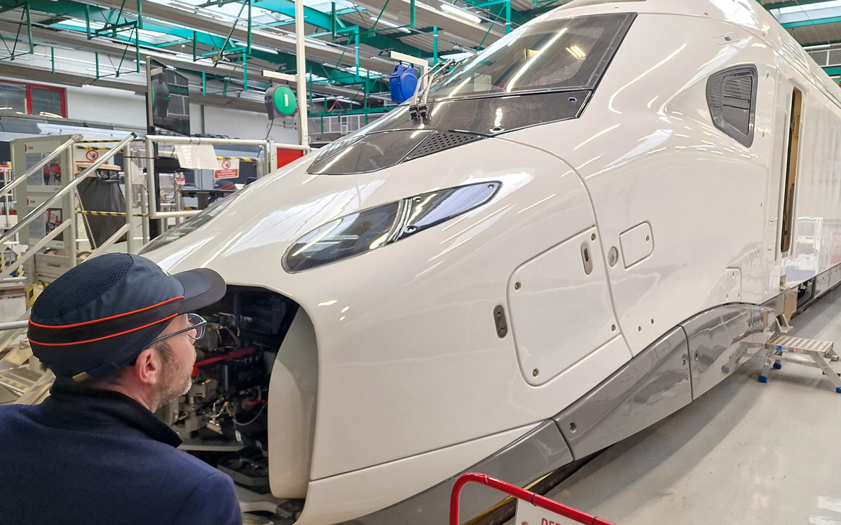 Le futur TGV M d’Alstom est assemblé dans les ateliers de Belfort - Photo Xavier Ducordeaux