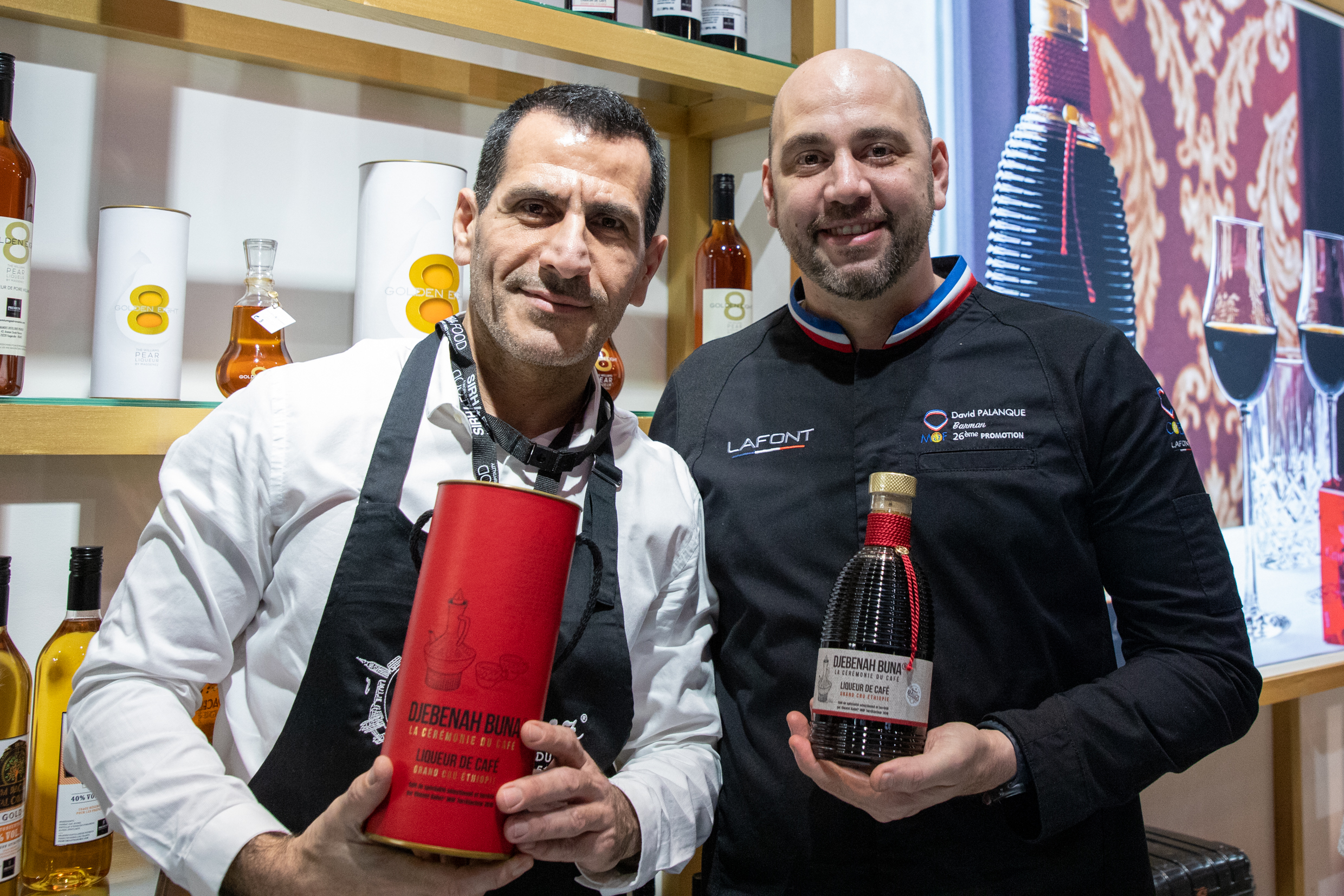 Pierre Boueri, mixologiste, et David Palanque, barman meilleur ouvrier de France