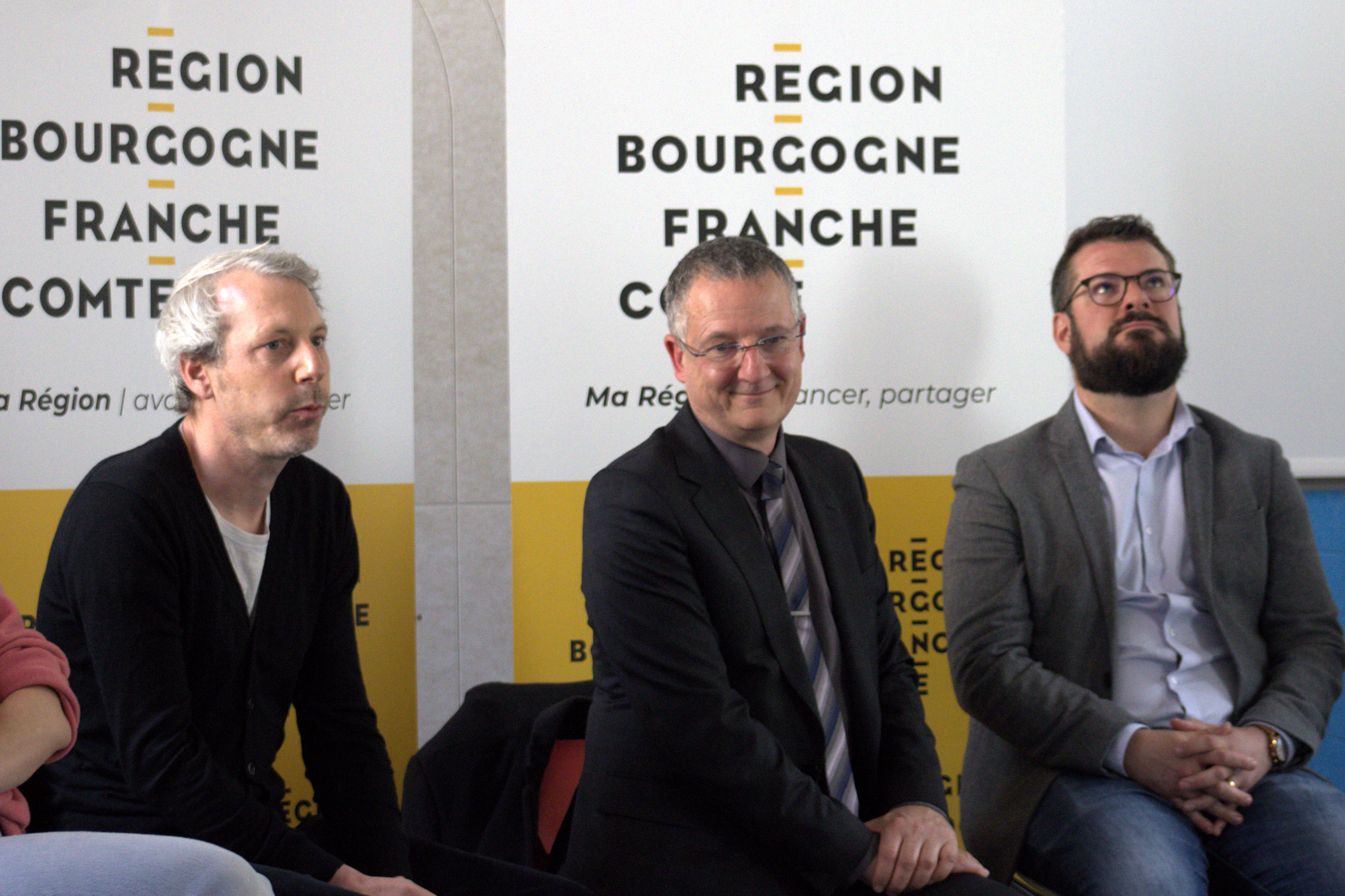 Les trois porteurs de projets de l'appel à projets Mixité et numérique.