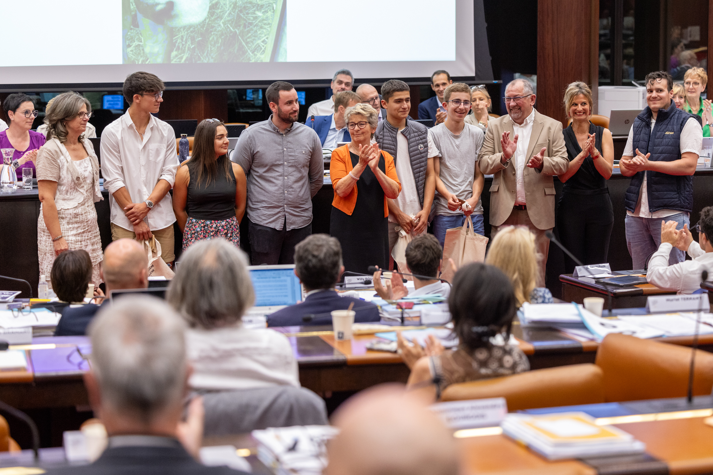 Applaudissements unanimes pour les lycéens de la Barotte (Chatillon-sur-Seine), troisièmes du trophée international de l’enseignement agricole 2023. Photo : Xavier Ducordeaux 