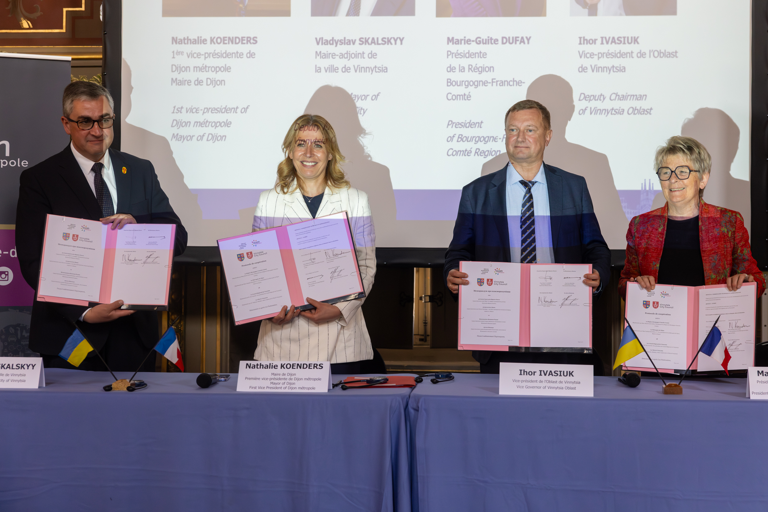 Bourgogne-Franche-Comté, Vinnytsia et Dijon, main dans la main : c’est désormais acté. Photo : Xavier Ducordeaux