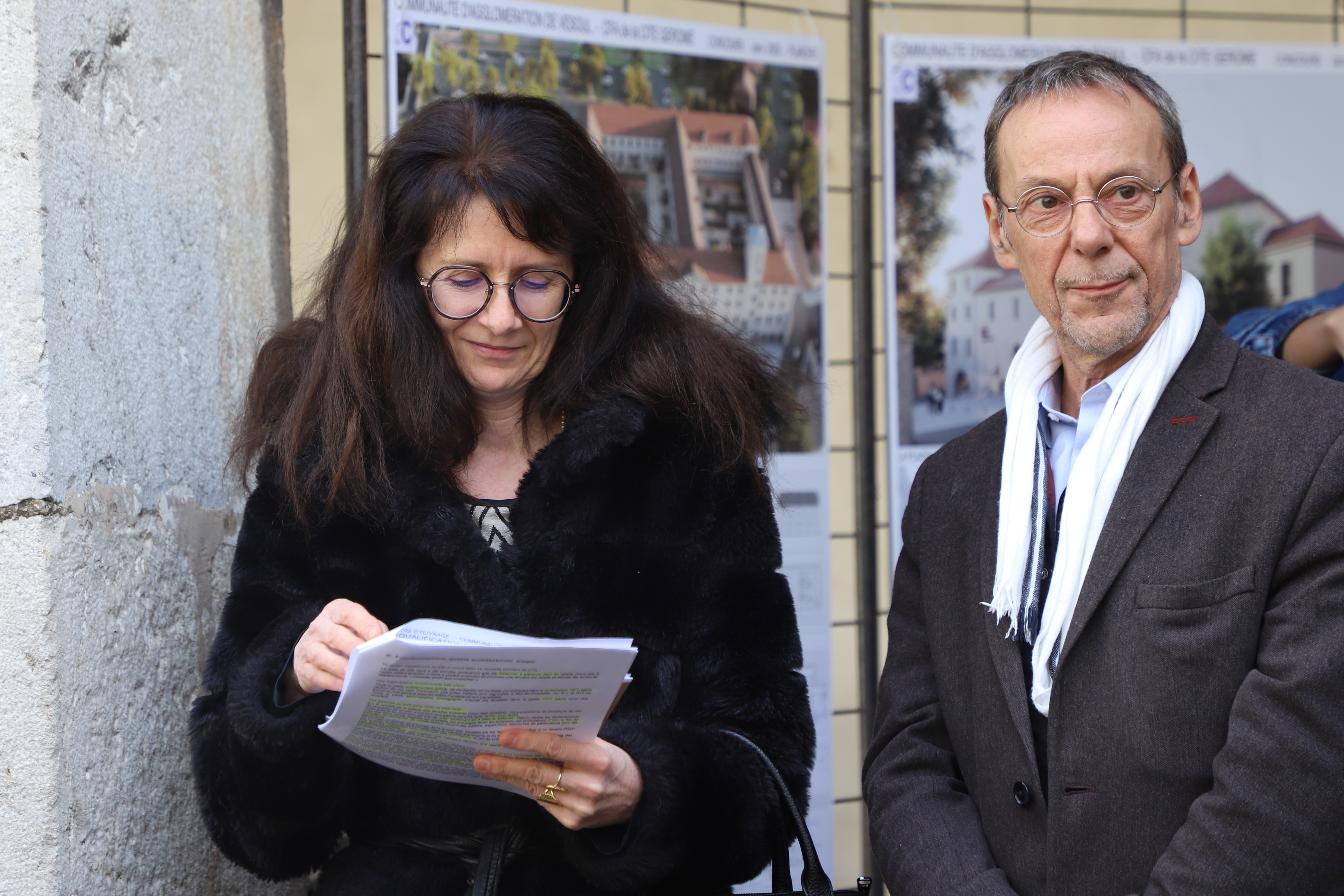 Rachel Amiot et Vincent Lombard, architecte du projet de la Cité Gérôme - Photo Région Bourgogne-Franche-Comté Christophe Bidal