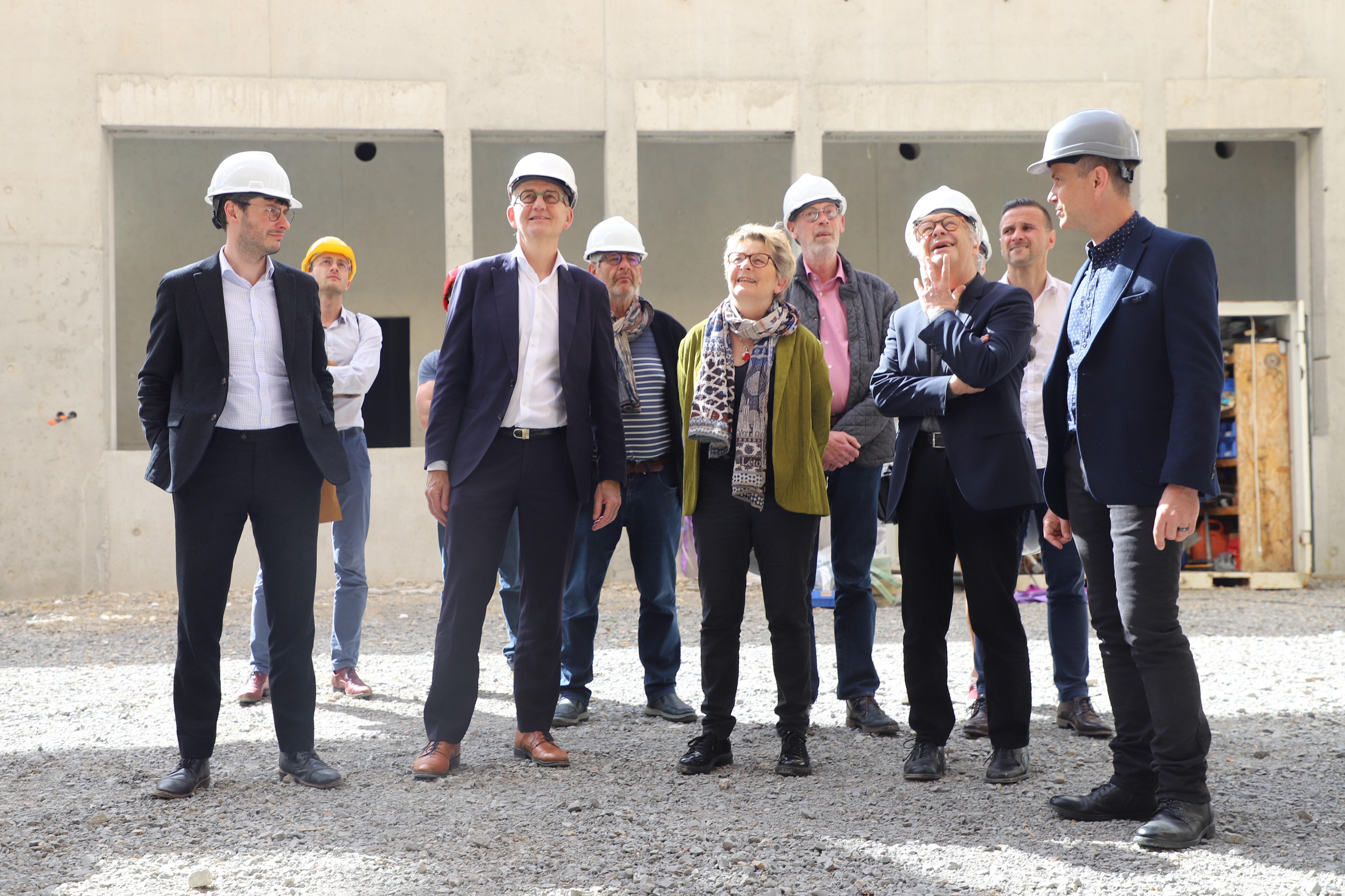 Visité du chantier de la future Maison des sports à Mons le Saunier (39) - Photo Christophe Bidal