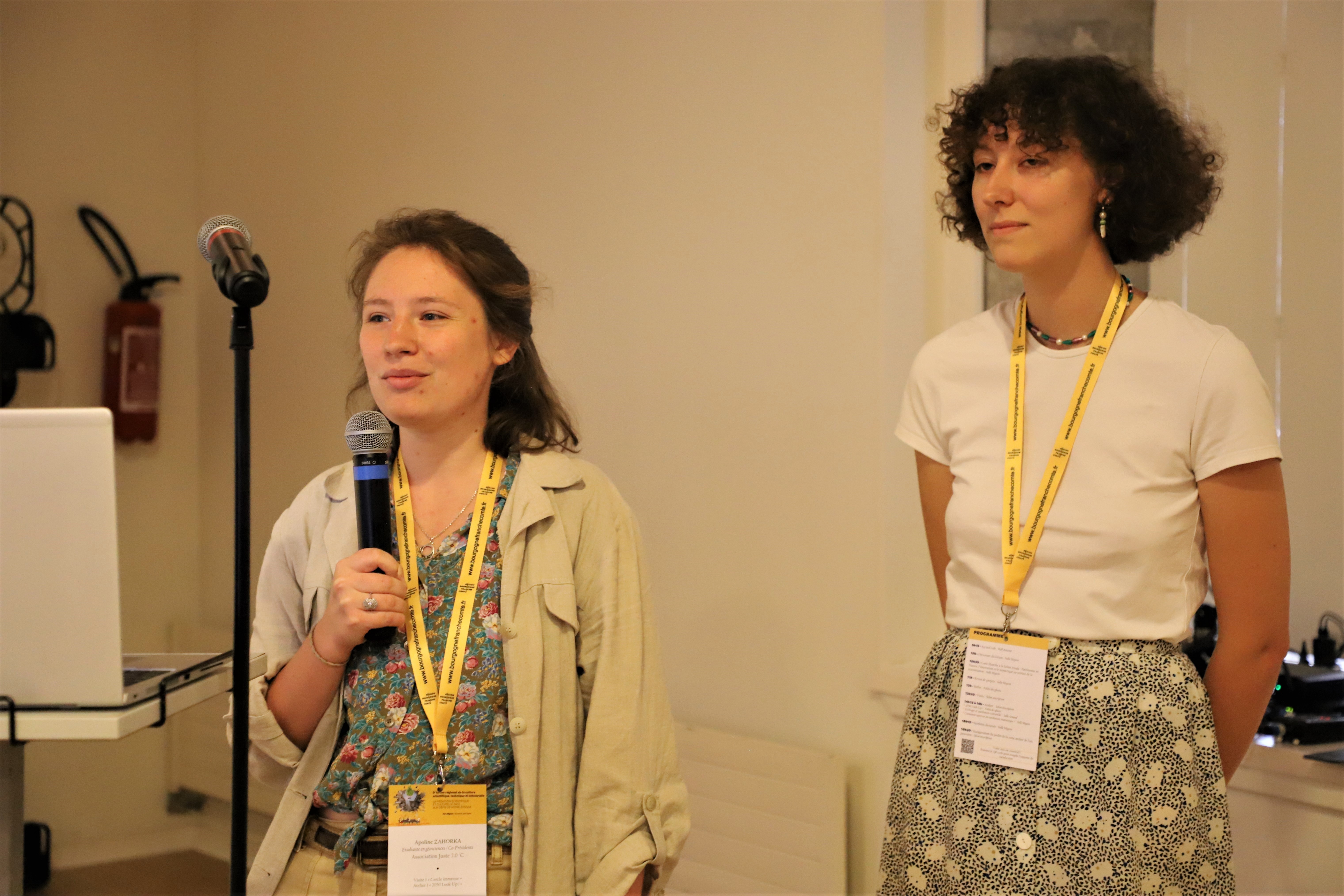 Apoline Zahorka et Solène Dubrulle, étudiante chercheuses - Photo Région Bourgogne-Franche-Comté Christophe Bidal (Association Juste 2.0°C) 