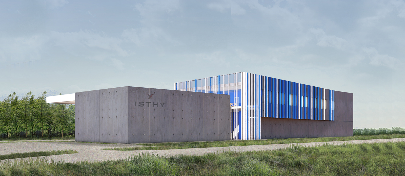 ISTHY, futur centre d’essais et de certifications des systèmes de stokage à Fontaine (90) – Crédit © Siz-Ix Architectes 