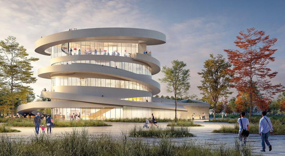 La forme du futur bâtiment est inspirée de la vrille de la vigne - Photo Région Bourgogne-Franche-Comté