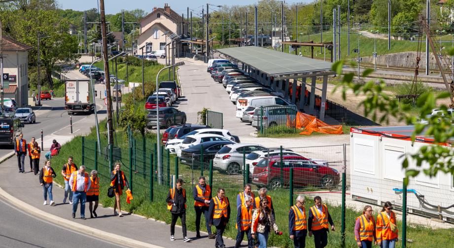 La gare de Mouchard, première gare de France en autoconsommation électrique. Photo Xavier Ducordeaux