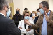 Au lycée Pergaud, visite du bâtiment de l'internat des filles qui va faire l'objet d'une importante restructuration.