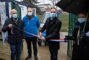 L’inauguration de la station doloise a été effectuée par Stéphane Guiguet (Région Bourgogne-Franche-Comté), en présence de Mahdi Tamene (DASEN du Jura), Dominique Perreux (MaHyTec) et Nathalie Kerbeci (Lycée Duhamel) - Photo Région Bourgogne-Franche-Comté