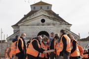 Visite du chantier « Un cercle immense », Saline royale d’Arc-et-Senans (25) le 17 février 2021 – Photos © David Cesbron / Région Bourgogne-Franche-Comté