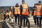 Visite du chantier « Un cercle immense », Saline royale d’Arc-et-Senans (25) le 17 février 2021 – Photos © David Cesbron / Région Bourgogne-Franche-Comté