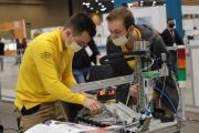 Raphaël Carvalho et Sébastien Lacroix aux Worldskills 2022 à Lyon – Crédit Région Bourgogne-Franche-Comté