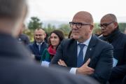 Visite de la plateforme collaborative d'expérimentation en agroécologie de l'INRAE à Bretenières (21) - Photo Région Bourgogne-Franche-Comté Xavier Ducordeaux