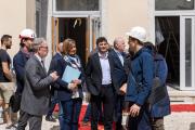 Visite du chantier du lycée Friant, à Poligny (39), jeudi 27 avril 2023 - Photo Xavier Ducordeaux