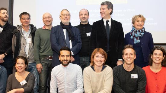 Inauguration de l'école des hautes études en apiculture avec Arnaud Montebourg, 14 janvier 2019 à Dijon - Crédit Vincent Arbelet