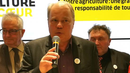 Lancement de la campagne de réhabilitation de l’agriculture et de ses agriculteurs lancée par Marie-Guite Dufay, Présidente de la Région, et Christian Decerle, Président de la chambre d'agriculture de Bourgogne-Franche-Comté, février 2019 - Photo DR