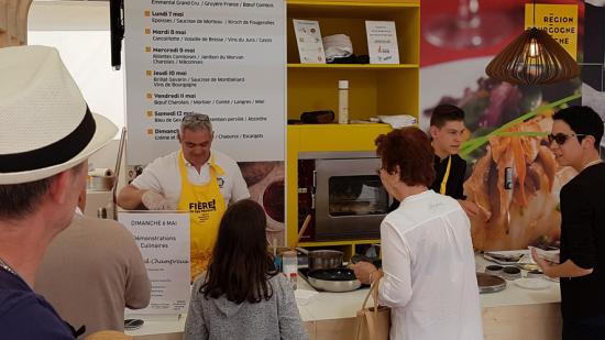 stand de la Région Bourgogne-Franche-Comté à la Foire comtoise 2018