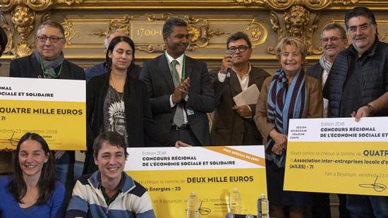 Remise de prix du Concours régional de l’ESS 2018 - Crédit photo Région Bourgogne-Franche-Comté/David Cesbron