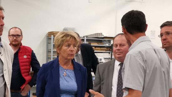 Visite de Marie-Guite Dufay, présidente de Région, chez Gutenberg & Co, à Nevers (58), jeudi 4 septembre 2019 - Photo Région Bourgogne-Franche-Comté