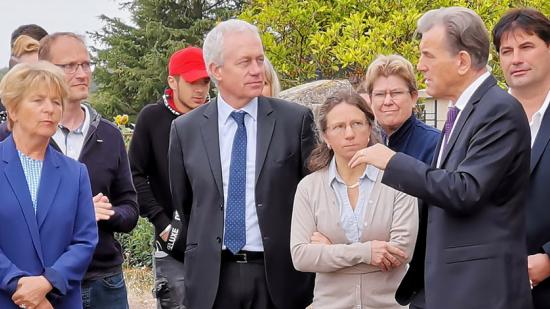 Visite de Marie-Guite Dufay, présidente de la Région Bourgogne-Franche-Comté, au lycée agricole de Challuy (Nièvre), lundi 2 septembre 2019 - Photo DR