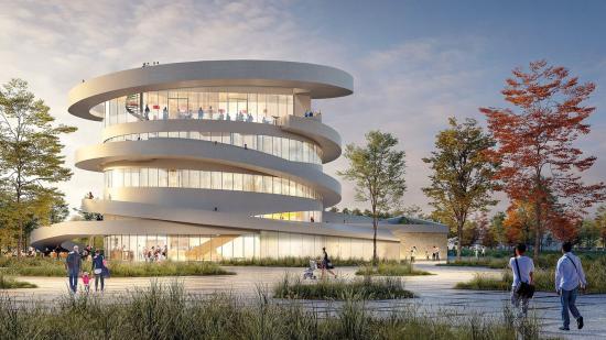 La forme du futur bâtiment est inspirée de la vrille de la vigne - Photo Région Bourgogne-Franche-Comté