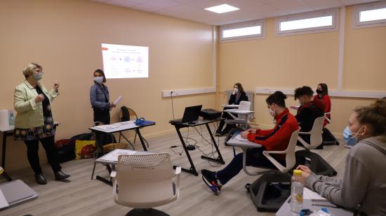 Accueil d’un groupe DAQ 2.0 à Louhans (71) le 1er février 2021 © Région Bourgogne-Franche-Comté