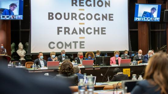 Assemblée plénière du Conseil régional de Bourgogne-Franche-Comté, vendredi 9 avril 2021 à Dijon – Crédit photo Région Bourgogne-Franche-Comté