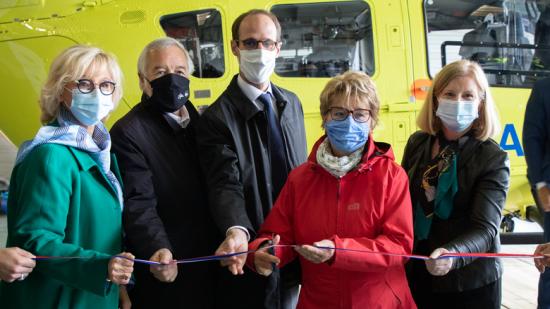 Inauguration du nouvel hélicoptère sanitaire du CHU de Dijon, mercredi 26 mai 2021 – Photo Région Bourgogne-Franche-Comté