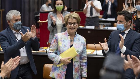 Réélection de Marie-Guite Dufay Photo David Cesbron