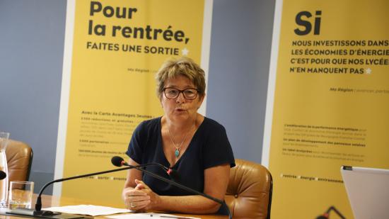 Conférence de rentrée scolaire de la présidente Marie-Guite Dufay. Crédit : Région BFC/ Léopoldine Deriot