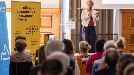 Marie-Guite Dufay, Présidente de la Région Bourgogne-Franche-Comté. Photo : Xavier Ducordeaux