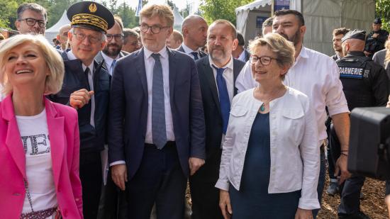 Inauguration du salon Euroforest, vendredi 23 juin 2023. Photo : Xavier Ducordeaux.