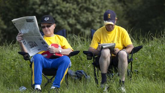 Spectateurs du Tour de France cycliste à La Planche des Belles-Filles - Photo David Cesbron
