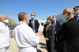 Visite du centre hospitalier de Mâcon le 29 mars 2021