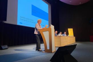 Marie-Guite Dufay, présidente de Région, lors du séminaire collectif du SRADDET, lundi 16 mai 2022 à Beaune (21) - Photo Bourgogne-Franche-Comté Léopoldine Dériot