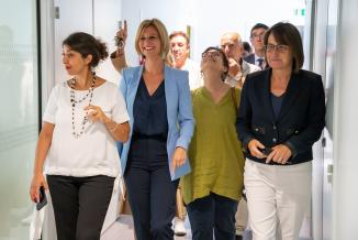 Océane Charret-Godard, en visite au lycée Duhamel à Dole (39), jeudi 1er septembre 2022 - Photo Xavier Ducordeaux