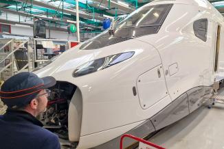 Le futur TGV M d’Alstom est assemblé dans les ateliers de Belfort - Photo Xavier Ducordeaux
