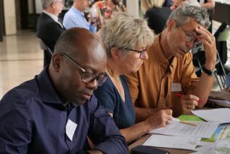 Atelier de coopération scientifiques-politiques en présence de Marie-Guite Dufay, présidente de la Région Bourgogne-Franche-Comté, mardi 12 septembre à  Dijon - Photos Steeve Cretiaux