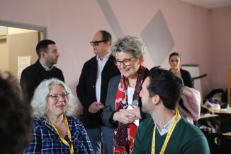 Les échanges entre Marie-Guite Dufay et les participants ont été nombreux et très divers - Photo Océane Lavoustet