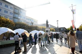 La Maison de Bourgogne-Franche-Comté est située sur la place centrale de Mayence. Crédit : Marie Grob / Maison de Bourgogne-Franche-Comté