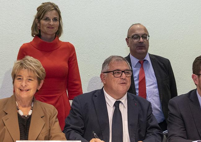 Signature du Pacte Régional d’Investissement dans les Compétences (PRIC) entre la Région Bourgogne-Franche-comté, l’Etat et les partenaires sociaux, jeudi 20 décembre 2018 à Dijon - Photo David Cesbron