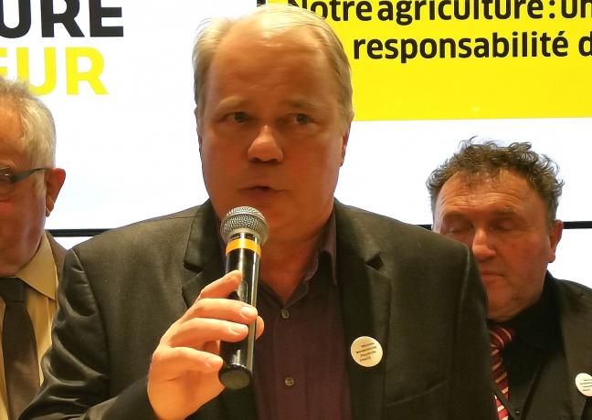 Lancement de la campagne de réhabilitation de l’agriculture et de ses agriculteurs lancée par Marie-Guite Dufay, Présidente de la Région, et Christian Decerle, Président de la chambre d'agriculture de Bourgogne-Franche-Comté, février 2019 - Photo DR